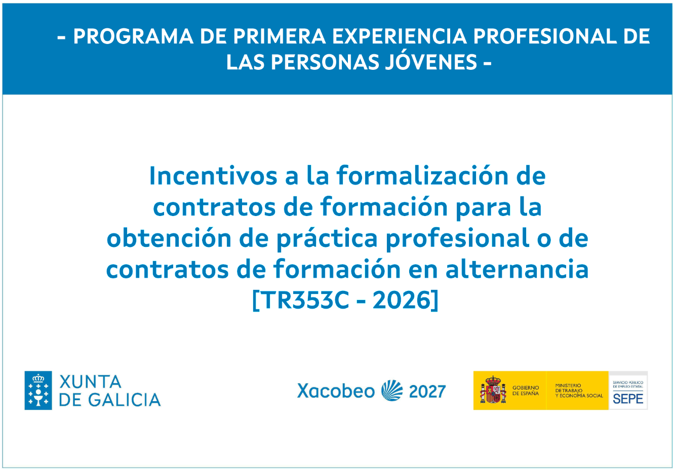 Primeira experiencia profesional das persoas mozas Primeira experiencia profesional das persoas mozas